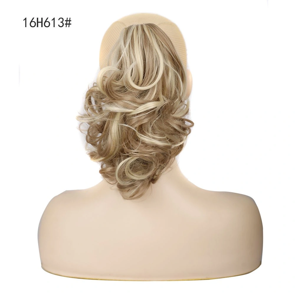 Hitzebeständiges synthetisches Haar 12inch Wavy Claw Clip in / auf Pferdeschwanz Haarverlängerungen