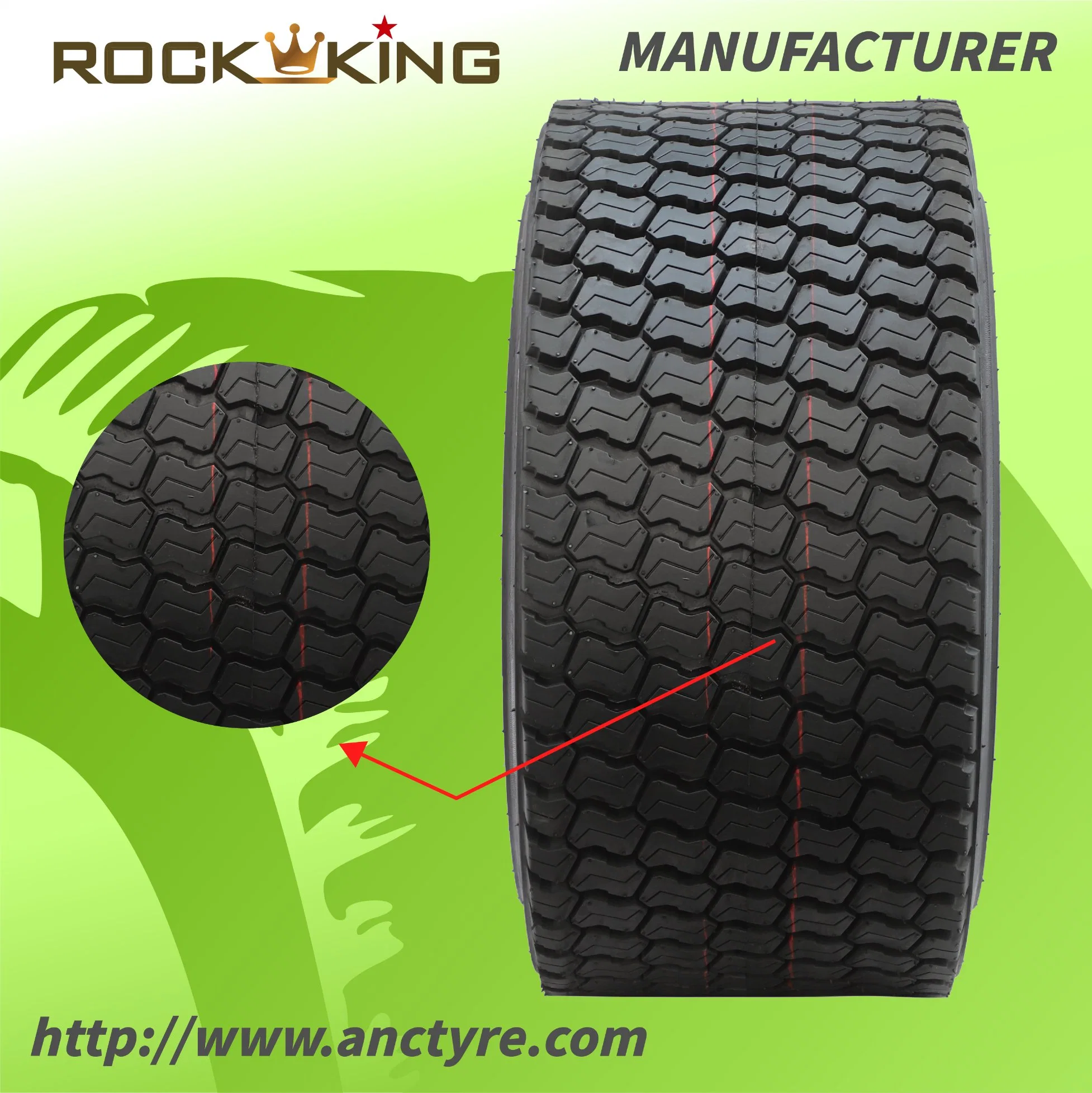 Rim10*12 Rock King A668 26X12.00-12 Construcción de neumáticos Inudstrial OTR Neumático neumático de mina ATV neumático de maquinaria neumático neumático neumático especial neumático