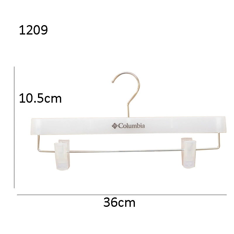 Heavy Duty Pants Plastic Hanger with Clips