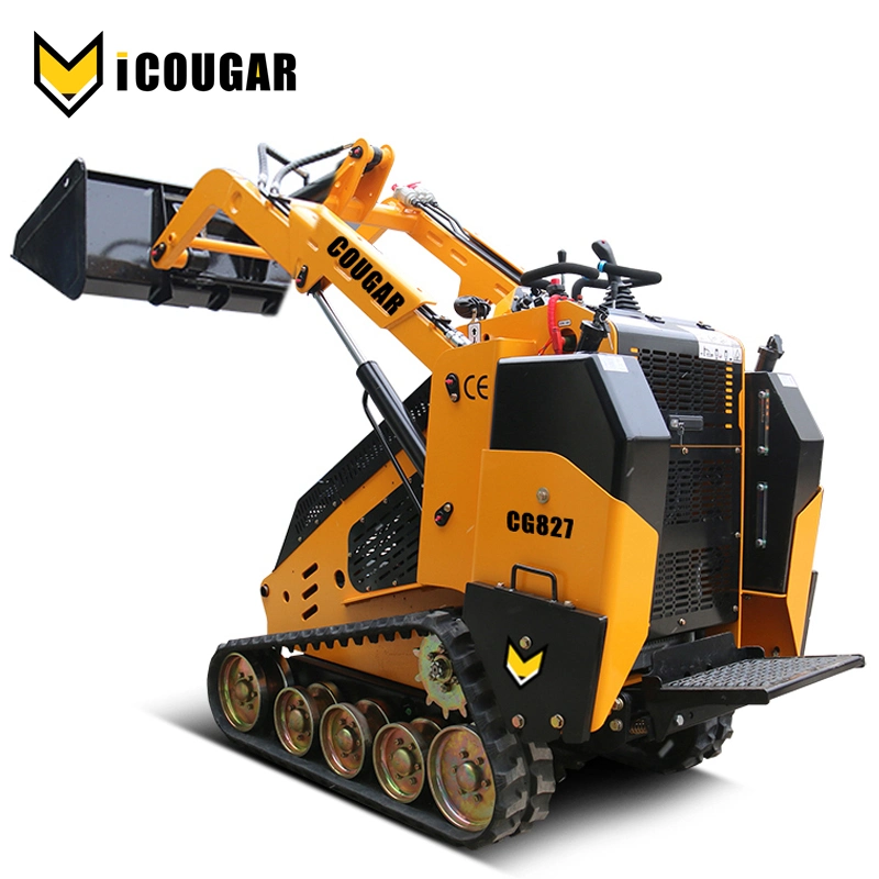 Minicargadora de alta calidad Diesel Soporte de la pala de cadenas pequeñas Varios accesorios Mini Skid Steer