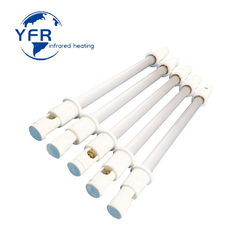 Ceramic Infrared Heater Tube Sauna Heating Tube for Sauna Room White Body Silicon Carbide300mm 110V 200W