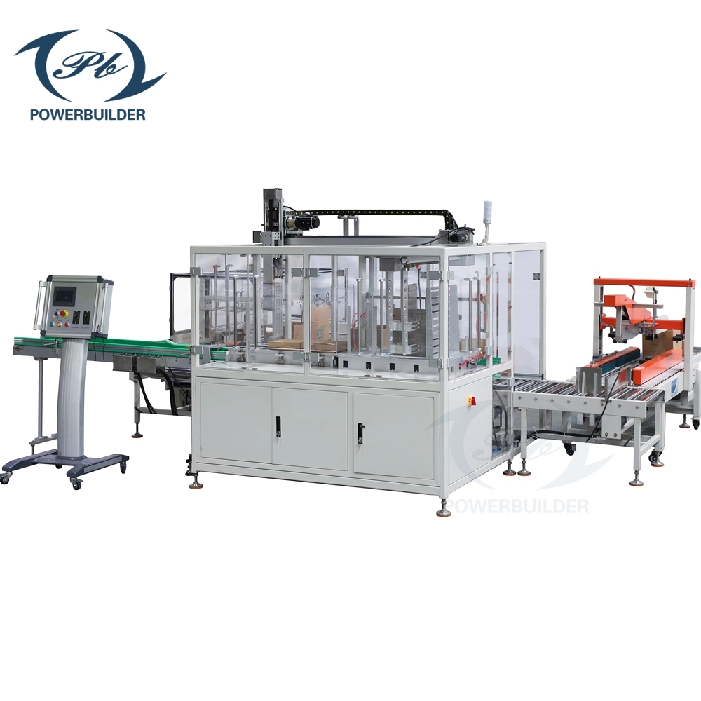 Custom Automatic Carton Box Forming Filling Sealing Packaging Machine Case Packer