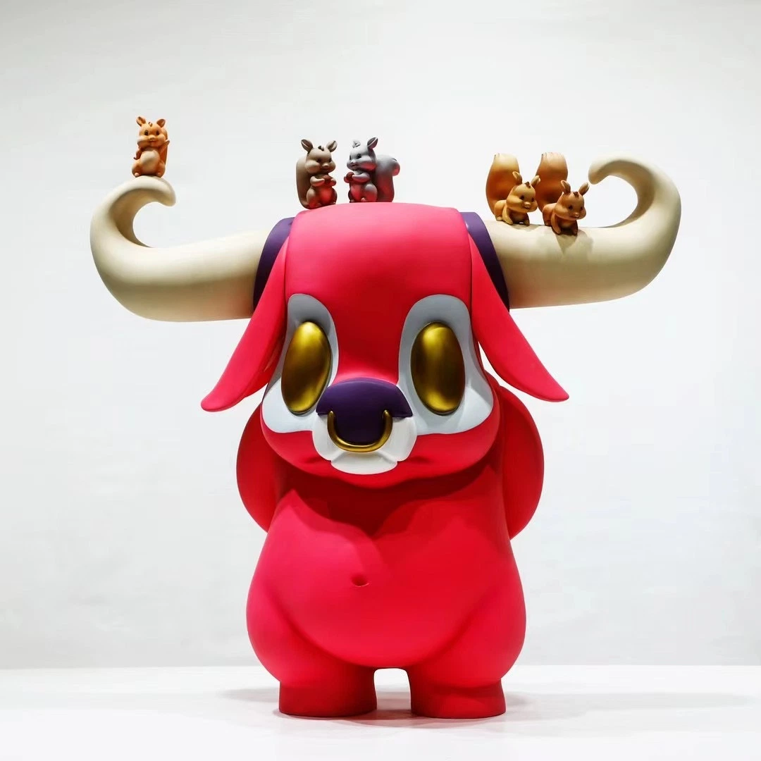 Bespoke Cartoon Bull Figure Statue Doll Resin Decorative Items