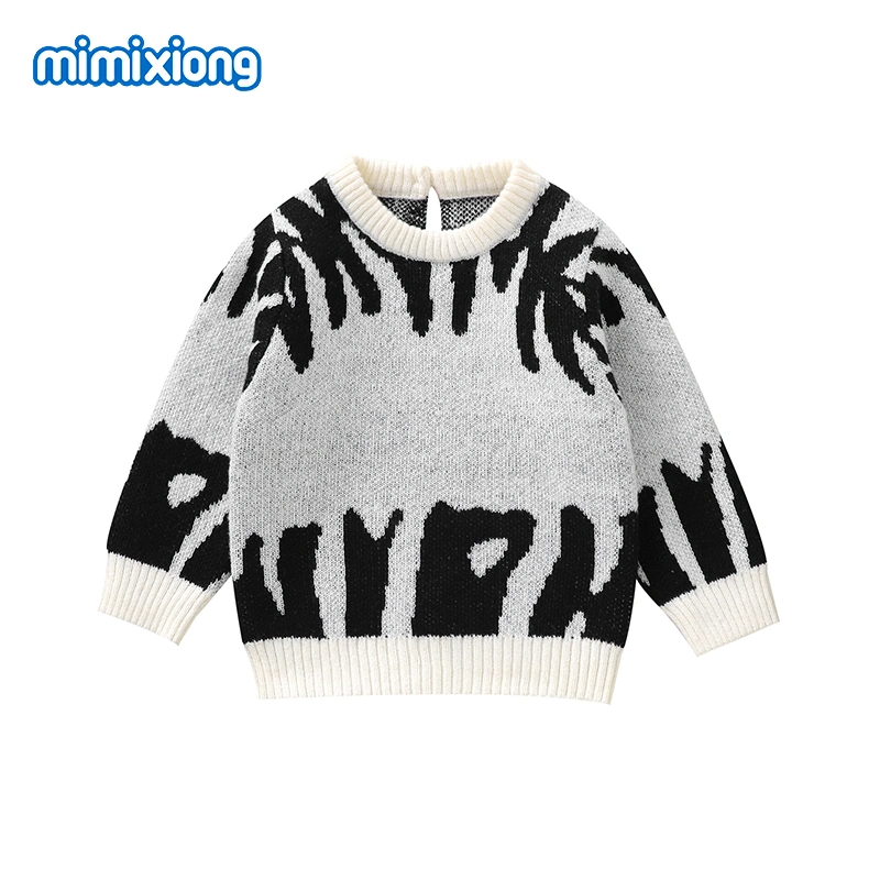 Mimixiong Hot Sale Fashionable Autumn Winter Loose Baby Knitwear Kids Baby Knitted Pullover Sweaters