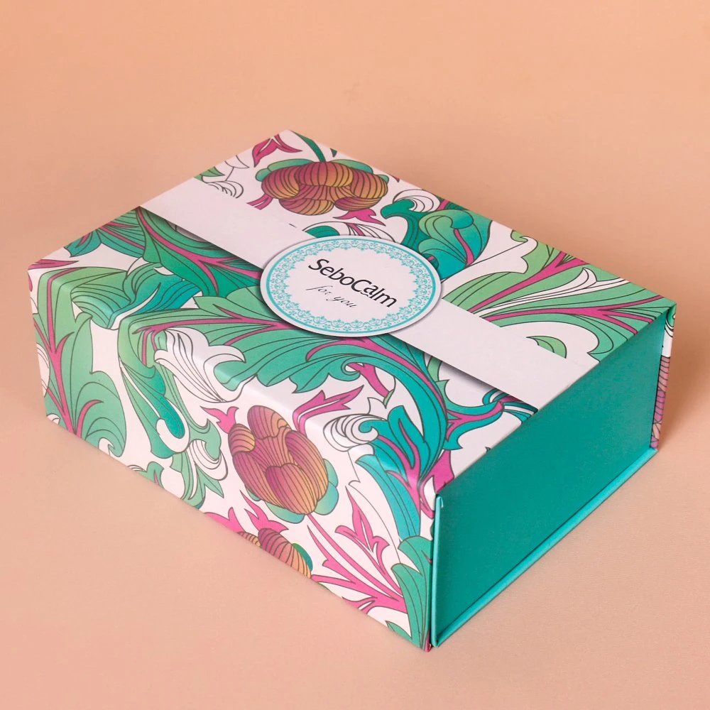 Cartón de papel personalizado cierre magnético extensión  cabello Caja de regalo