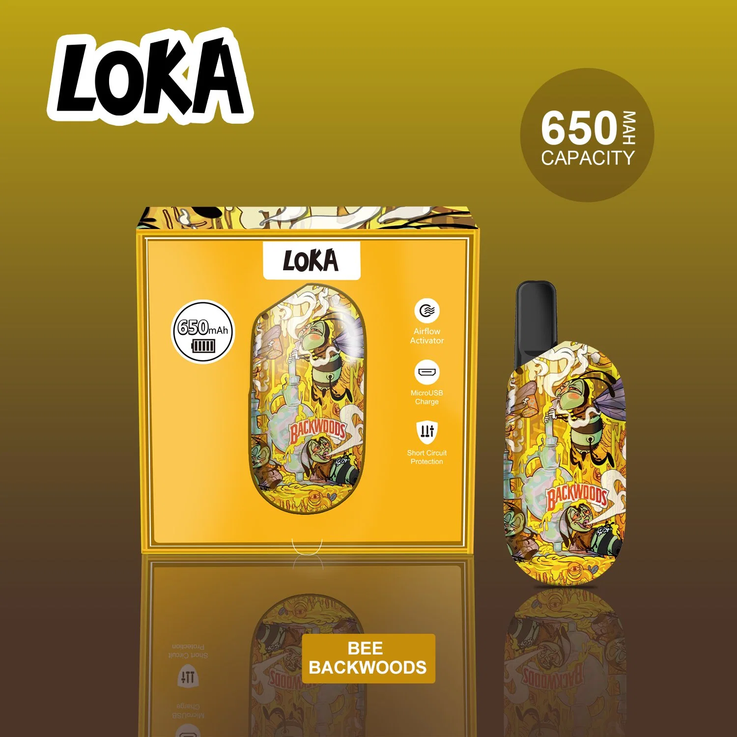 Loka Vape Battery 510 Thread Oil Vape Pen Battery Loka 650mAh