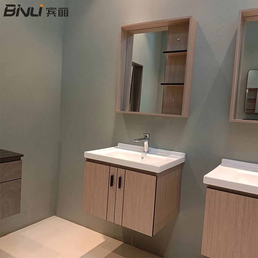 Luxury Plywood Wall Mounted Small Single Sink Bathroom Cabinet Vanity Bathroom Vanity Table