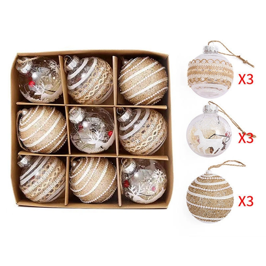 New Christmas Supplies Christmas Gift Ball Creative Design 8cm Christmas Party Layout Decoration Foam Ball