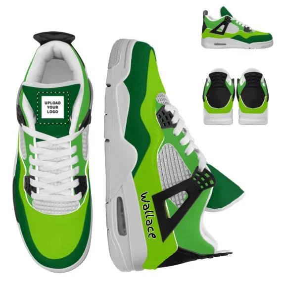 Custom Sport Schuhe Aj4 Modell Dropshipping Hochwertige Leder-Obermaterial Rb-Sohlen