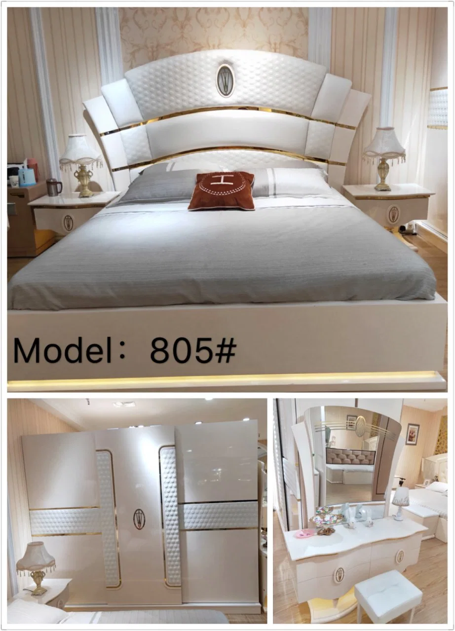 Tamaño King conjunto de dormitorio estilo Europeo Venta caliente Muebles de lujo