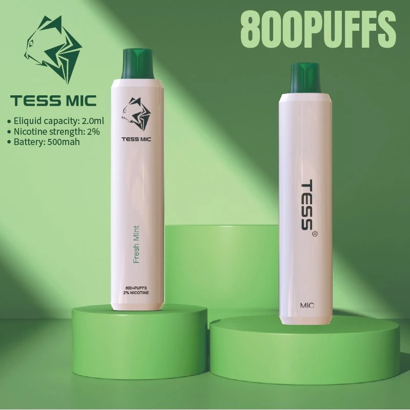 Tess 2023 New Product vape Pen 800puffs Disposable/Chargeable Vape Factory Directly Tess Mic