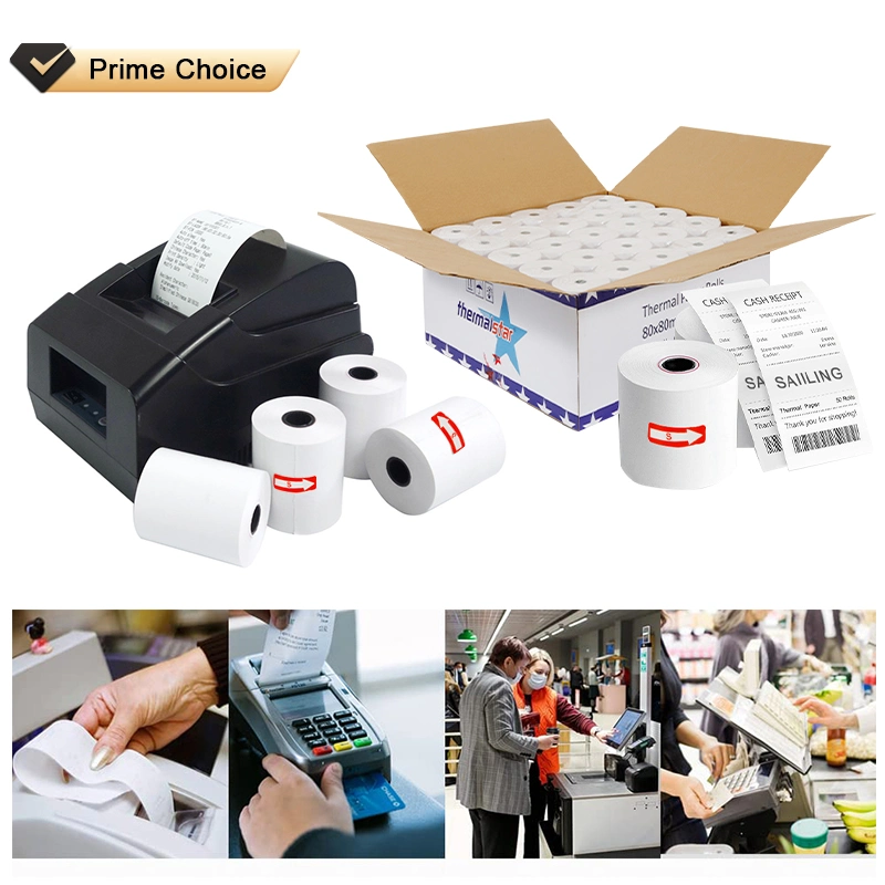 57*40mm/57*50mm/57*70mm Thermal Cashier Paper Rolls for ATM/POS