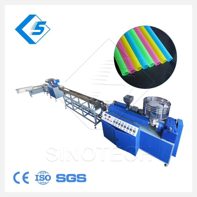 High quality/High cost performance  Automatically PLA PP Plastic Food Grade Degradable Party Use Colorful Artistic Straws Extruder with Bending Bender