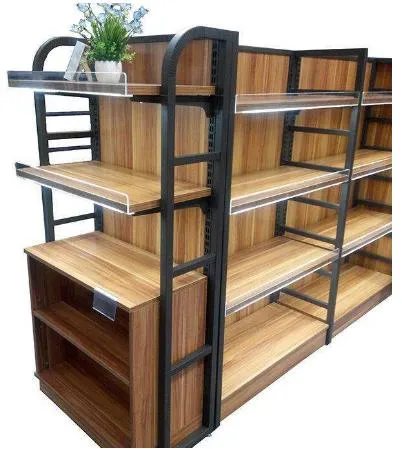 Wood Wooden MDF Melamine Exhibition Storage Supermarket Store Wine Fruit Retail Floor Stand Rack Shelf Display