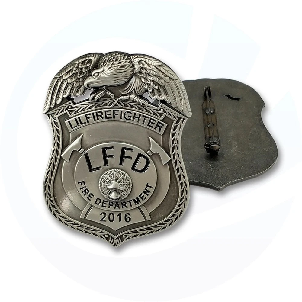 Custom Souvenir Metal Detective Oficial Sheriff Seguridad Policía Militar del Ejército Medalla honor emblema magnético Enamel Chaplain de Seguridad Pública pasador de solapa Distintivo