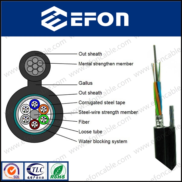 Efon Multi Loose Tube Armored Outdoor Aerial Single Mode G652D Optical Cable Fiber Manufacturer