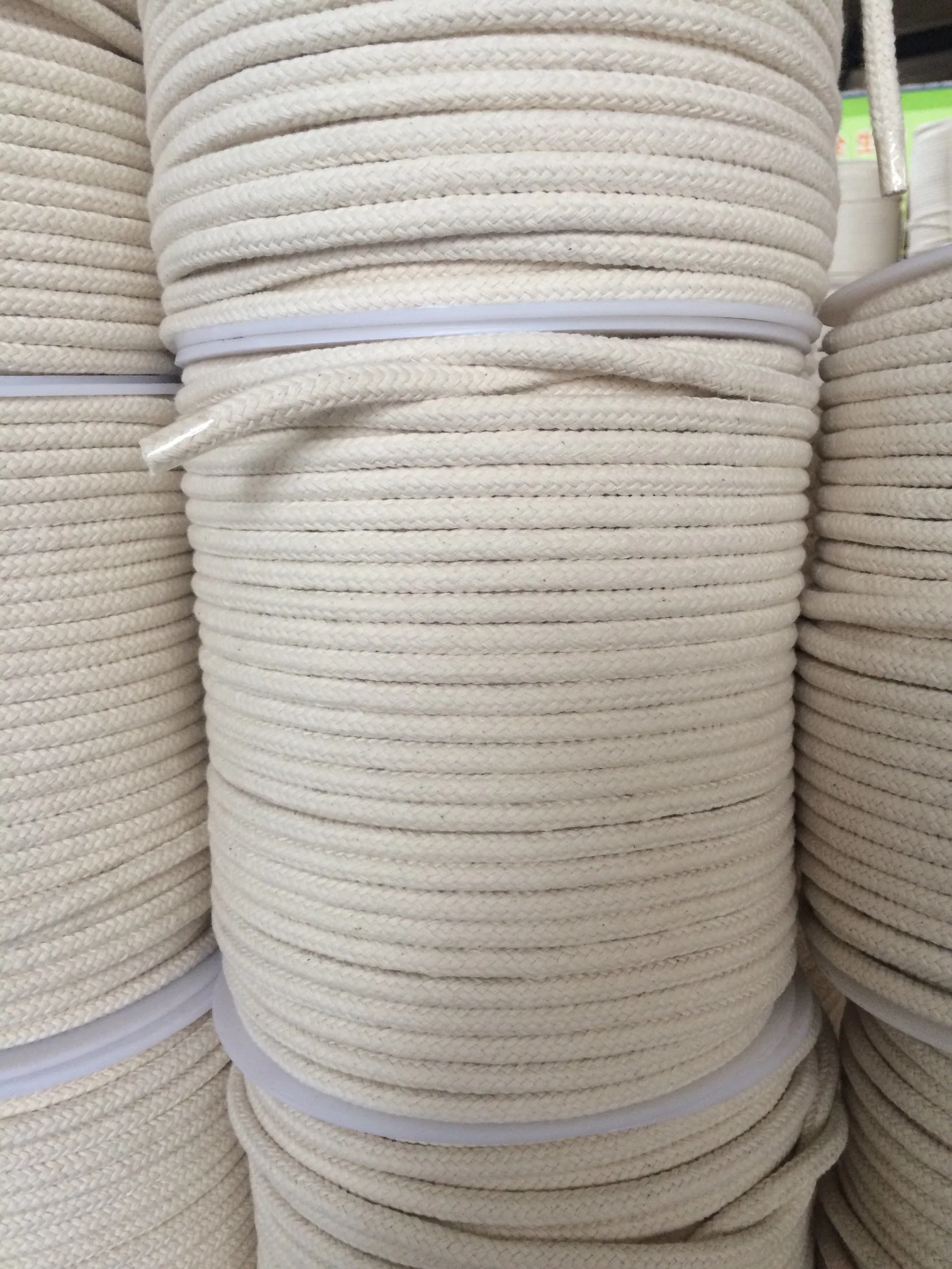 Korb Recycling Bulk Macrame Cord 3/16" Geflochtene Flache Baumwollseil