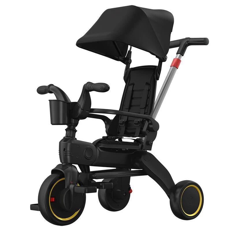 Faltbares Baby Dreirad 4 in 1 Kinderwagen Fahrradtour Auf Trike for Kids