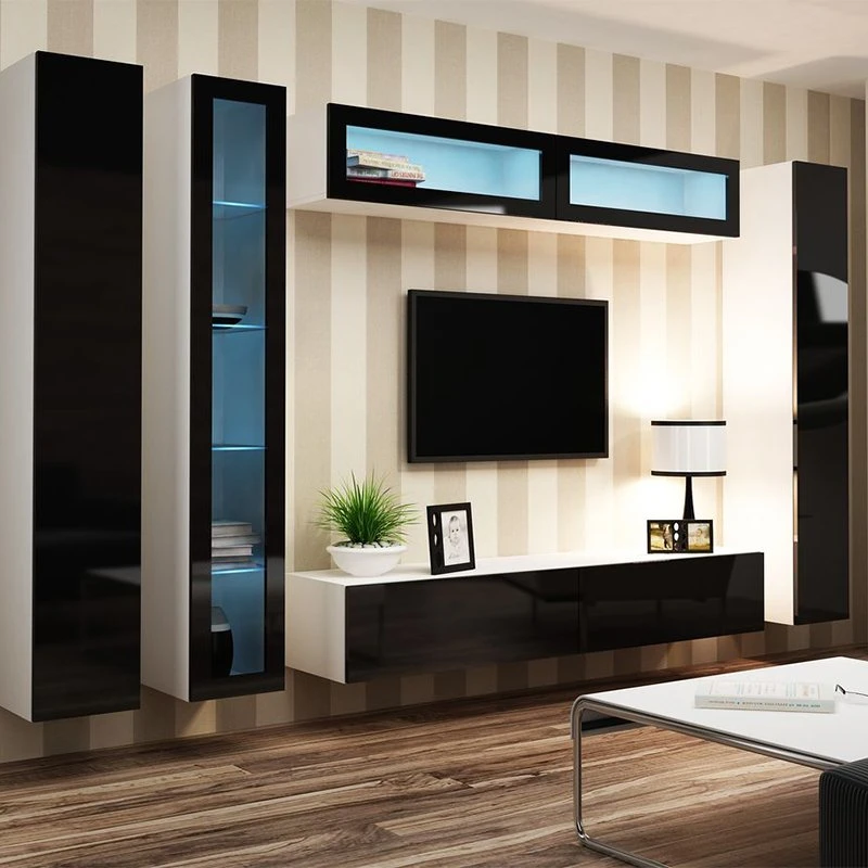 Italienische Stil Wohnzimmer Möbel MDF Schrank Sinter Stein Tisch TV-Standfuß oben