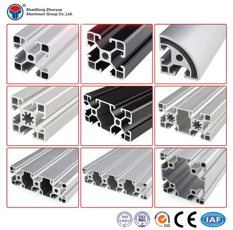Fábrica da China 6063 portas de construção de liga de alumínio e personalização do Windows Perfil de alumínio