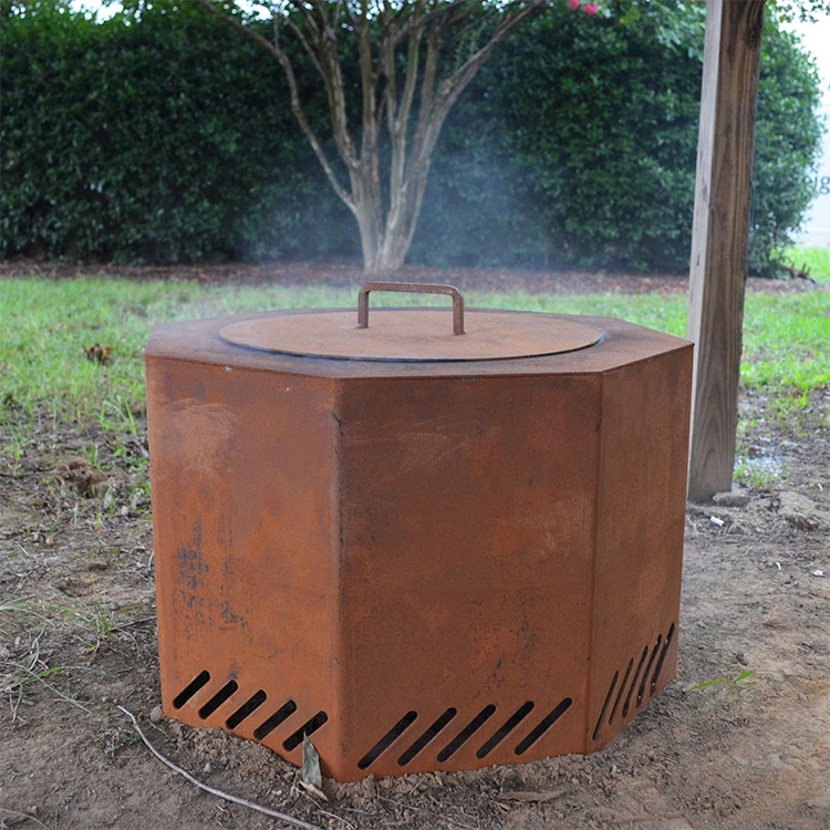 Customized Corten Steel Garden Decoration Metal Fire Pit