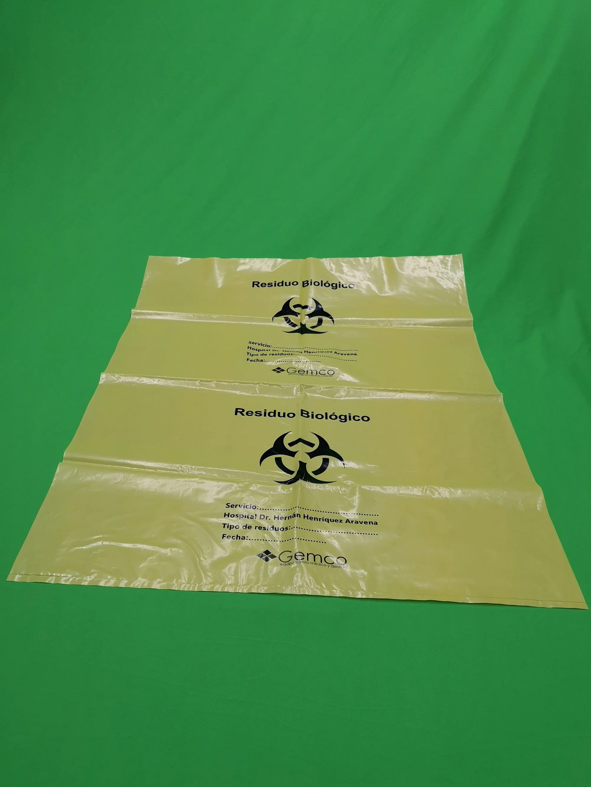 Yellow Bio Security Waste Bags, Bio Security Refuse Bags, One Side Printed