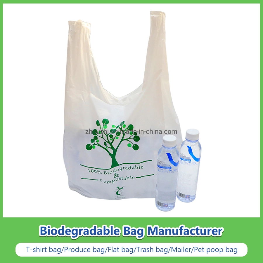 Pbat+Corn Starch,Biodegradable,Compostable Bags,T-Shirt/Hand/Shopping/Roller/Trash Bags/Poly Mailing/Dog Pet Poop/Clothes/Packaging Bags with TUV Certificates