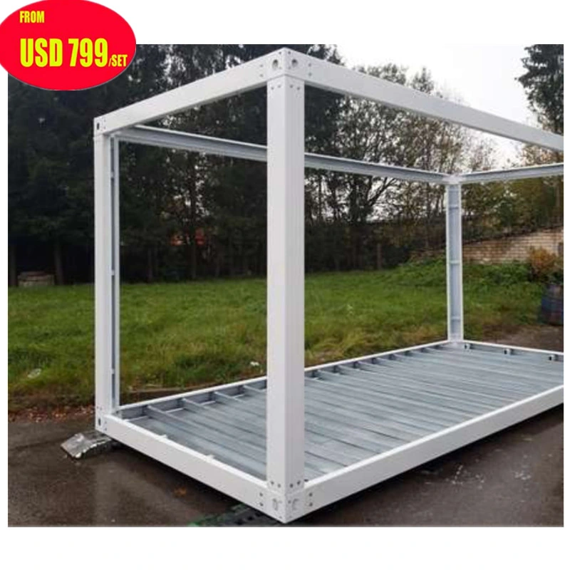 Steel Prefab Flat Pack Ship Container House Frame 20FT