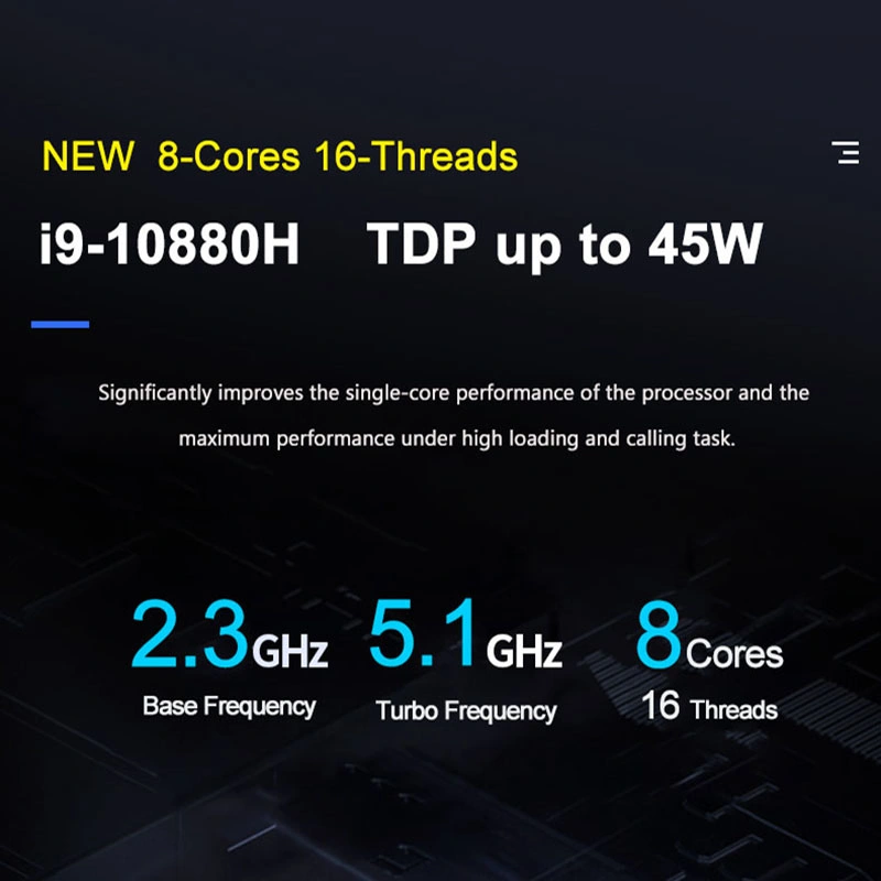 Core I9 10e génération 15,6 pouces Windows 10 11 Matériel Logiciel 11e génération I7 I5 16 Go de RAM 1 To SSD Ordinateur Portable Notebook