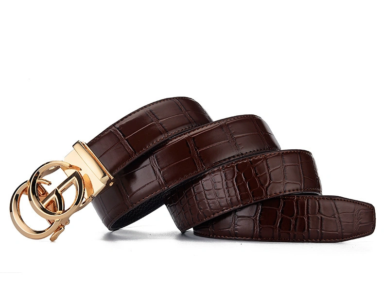 Top Brand Professional Custom Genuine Leather Printed Belts for Men High-Grade Printed Belts