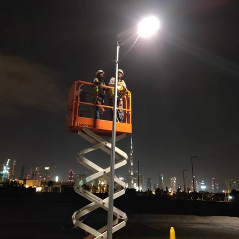 Todo-en-uno integrado jardín lámpara solar calle LED con sensor de movimiento