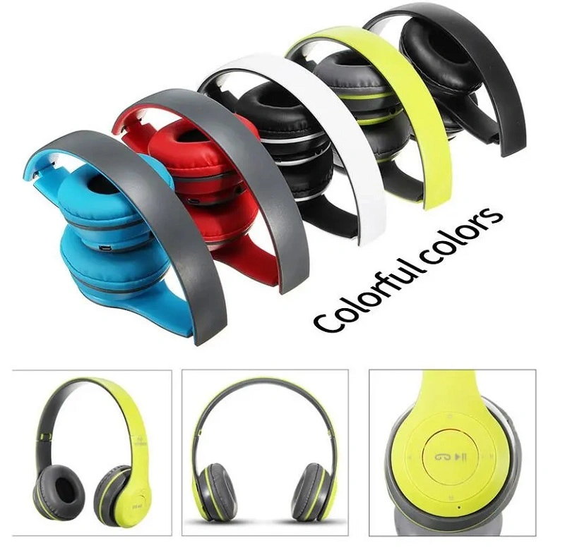 OEM Multi-Color Adjustable Audifonos Gaming Headset Handsfree P47 Wireless Headphones with Mic