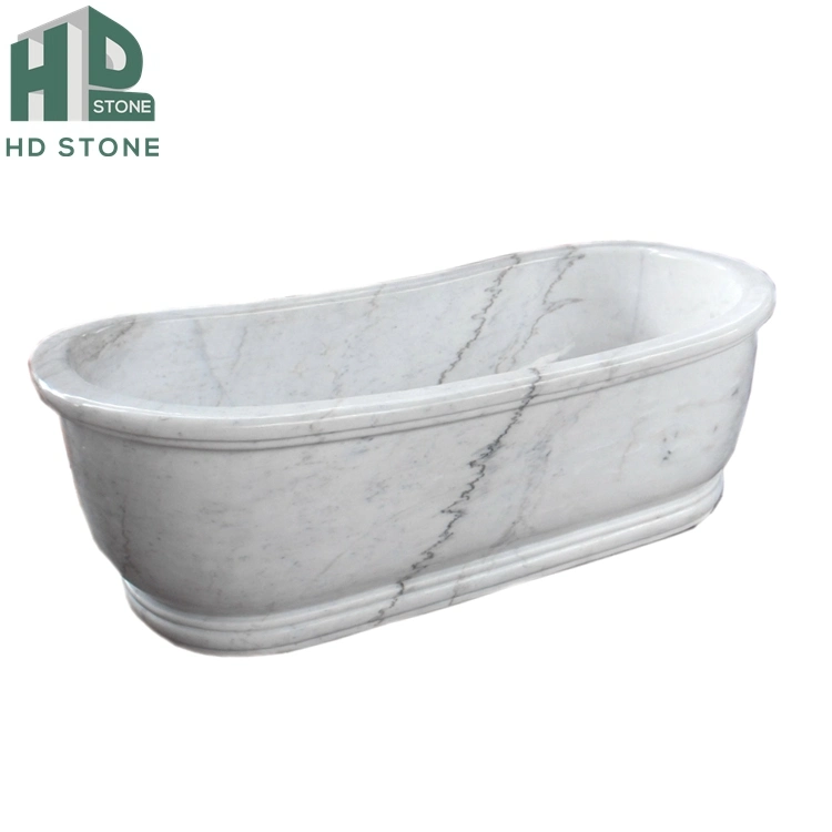 Bathroom Accessories Chinese White Marble Stone Bathtub for Shower