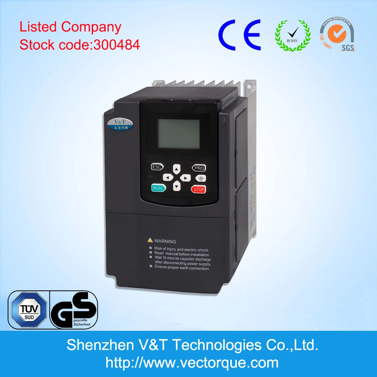 V&T V9 315kw V/F Vector Torque Control with Encoder Feedback VFD