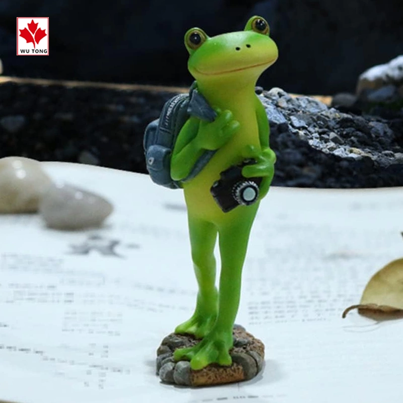 Standing Frog Statue Miniature Frog Figurine Resin Frog Figurines Frog Collectible Figurine