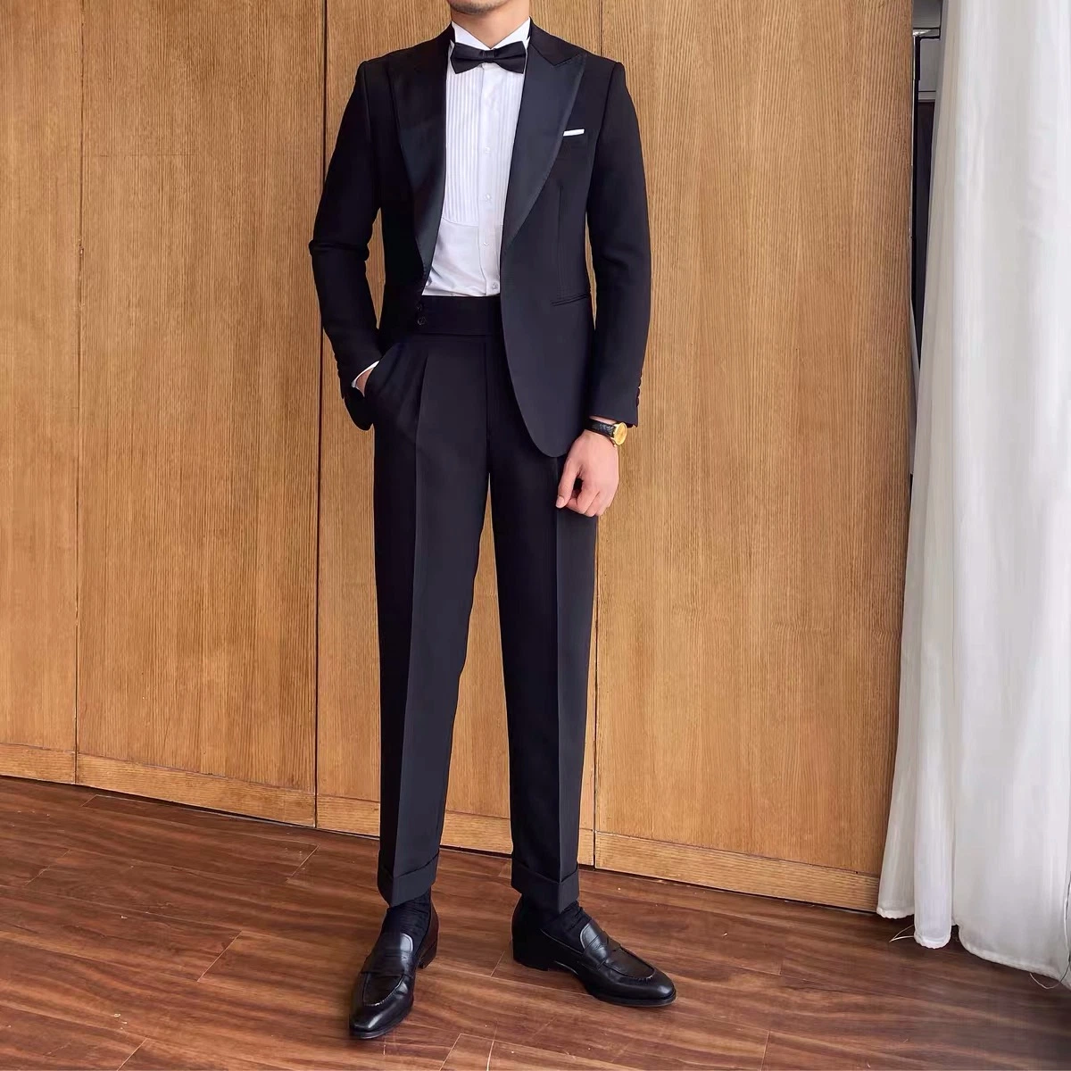 Custom Made 100% Wool Single Breasted Wedding Suit for Wedding