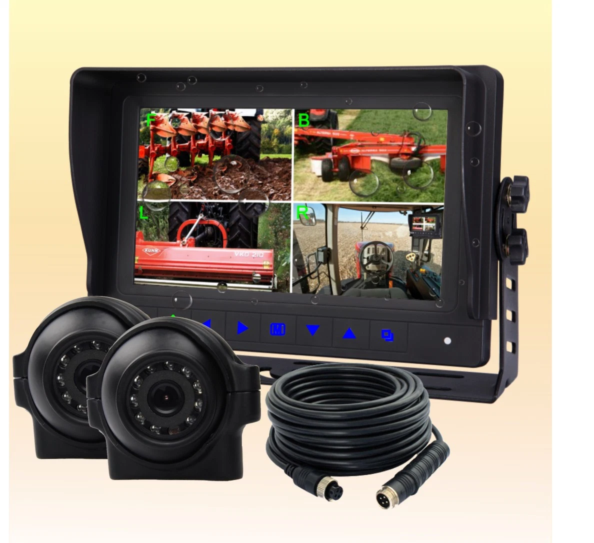 Car Backup Camera System with IP69k Waterproof TFT LCD Monitor