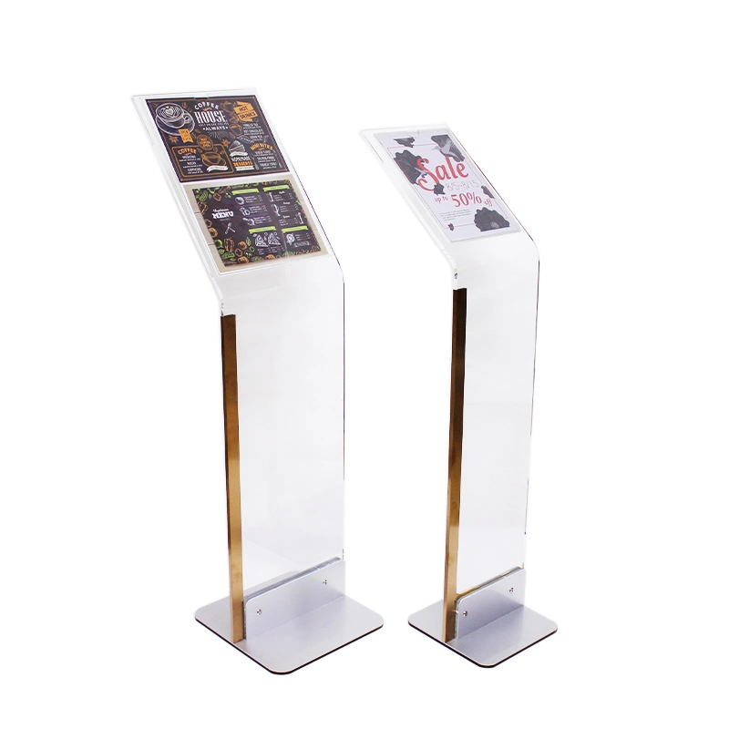 Acrylic A4 A3 Floor Standing Advertising Exhibition Poster Display Stand