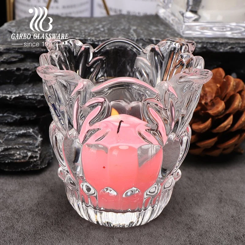 Cheap Clear Wedding Decoration Romantic Glass Candle Holder for Christmas House Party