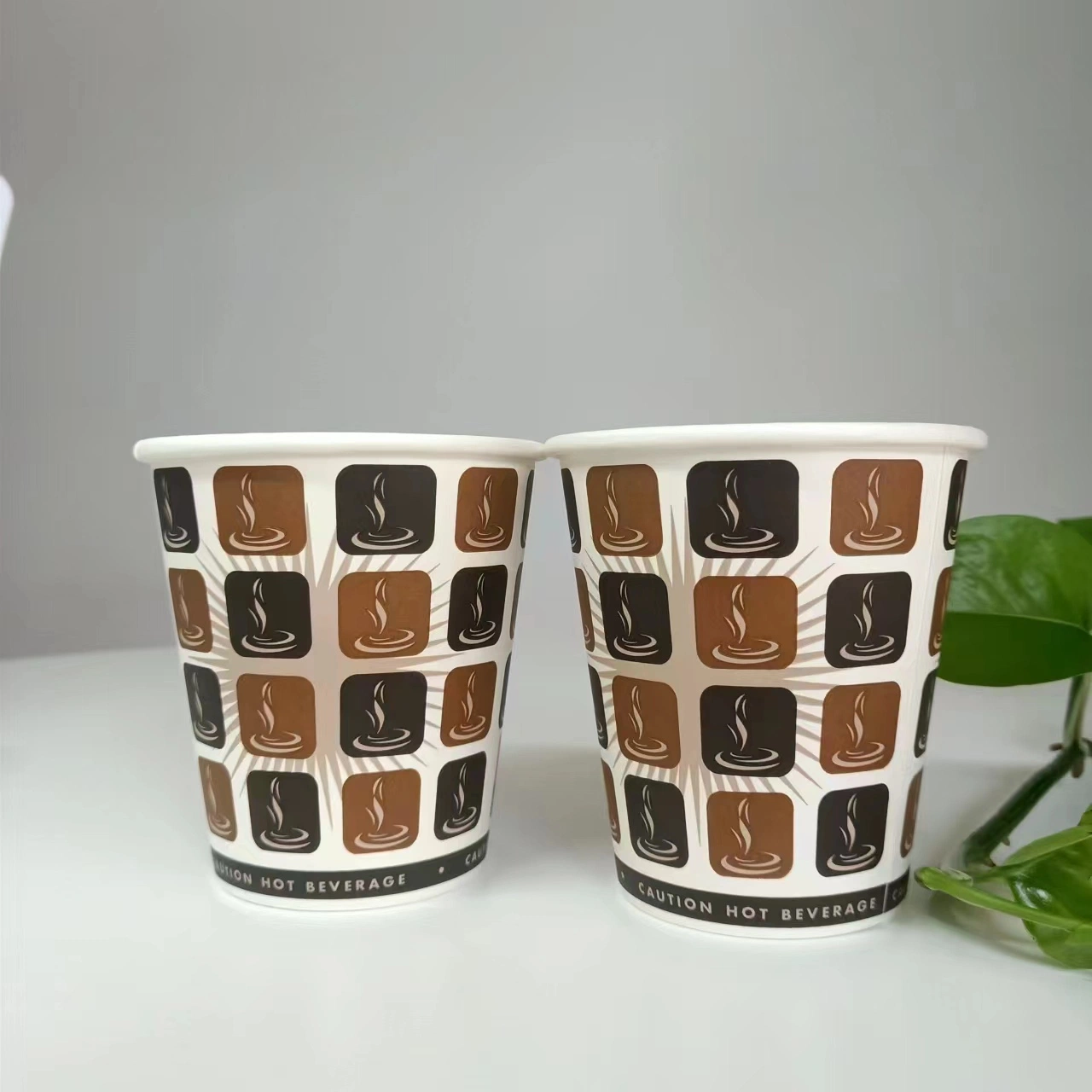 Venta en caliente de fábrica buena calidad 10 Oz 320g+18PE pared única Creative papel desechable taza de café bebida caliente