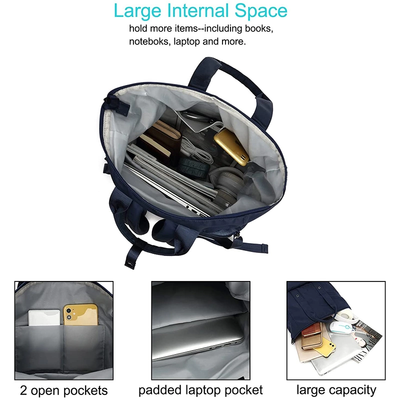 Ligero y resistente al agua elegante simple laminado ampliable adolescentes duradera Mochila Top