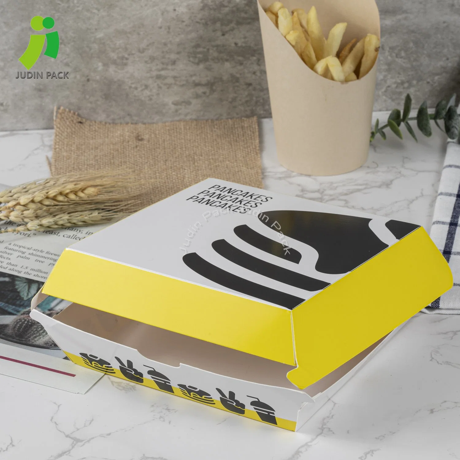 Food Box Package Kraft Take Away Hamburger Box