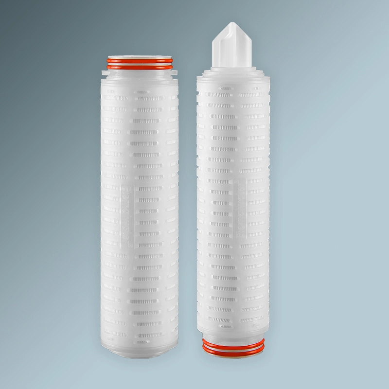 Validated Hydrophilic PVDF Membrane Pleated Cartridge Filters 0.22 Micron End Caps 10/20/30/40"