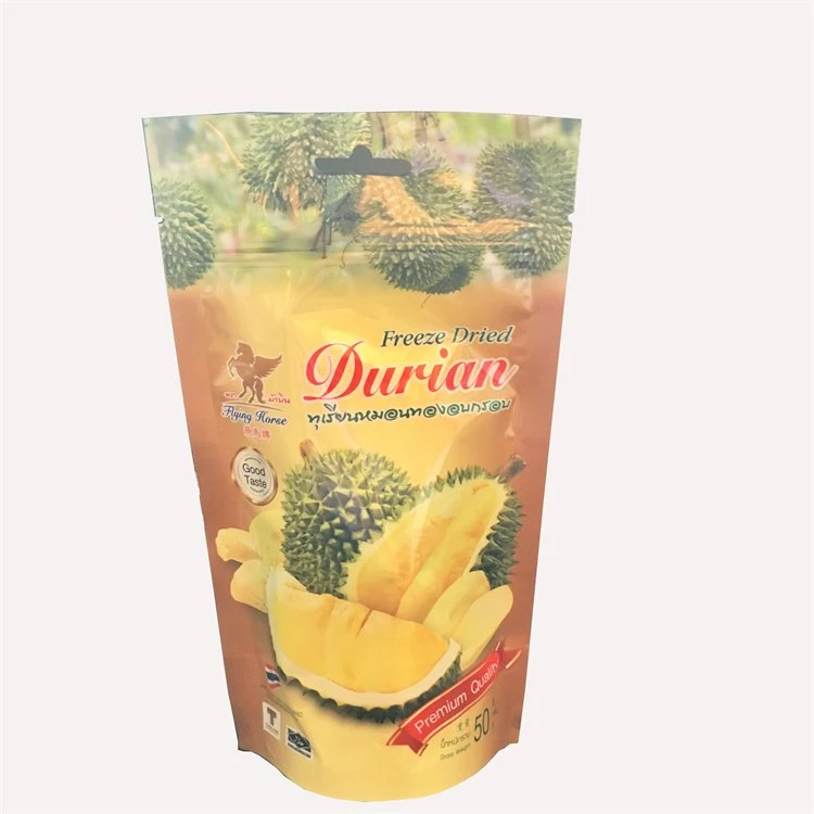 Dry Fruit Flexible Packing Heat Seal Printing Custom Design in Stock Packaging Plastic Stand up Snack Pouch with Zipper