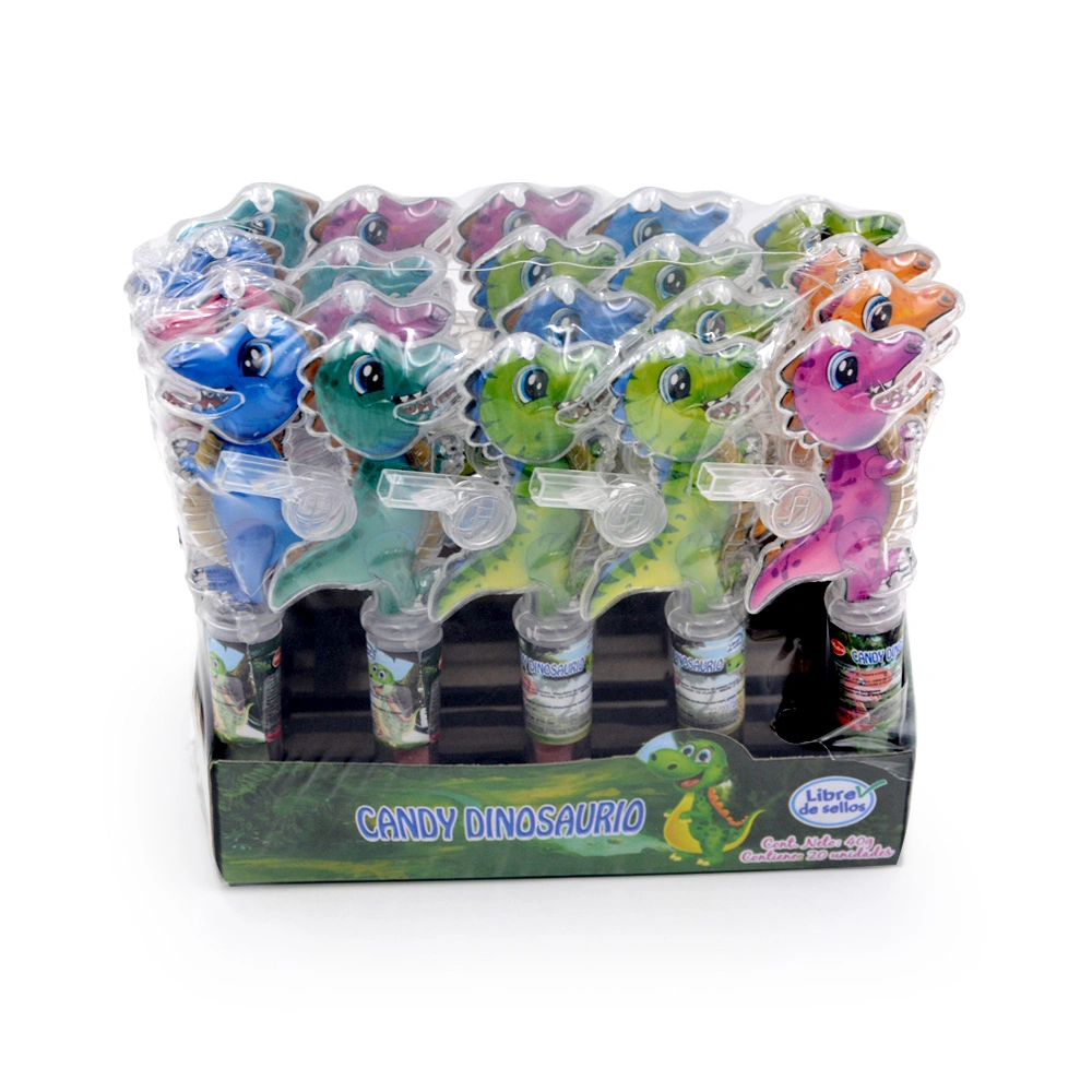 Pulse caramelos en dinosaurio lindo juguete para niños caramelos