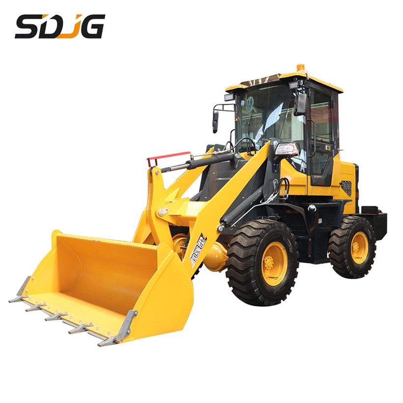 Small Compact Boom Loader 1 Ton 1.2 Ton 1.5 Ton 1.8 Ton Front End Wheel Loader with AC Joystick