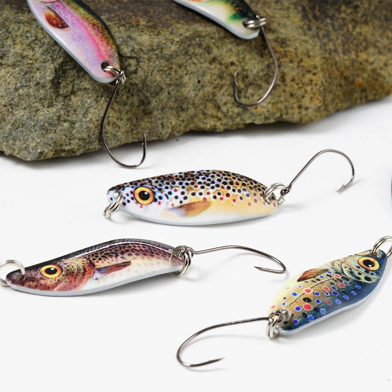 3G 3.5cm 5g 4cm 8 Colors Artificial Hard Metal Spoon Mini Metal Fishing Bait Lures