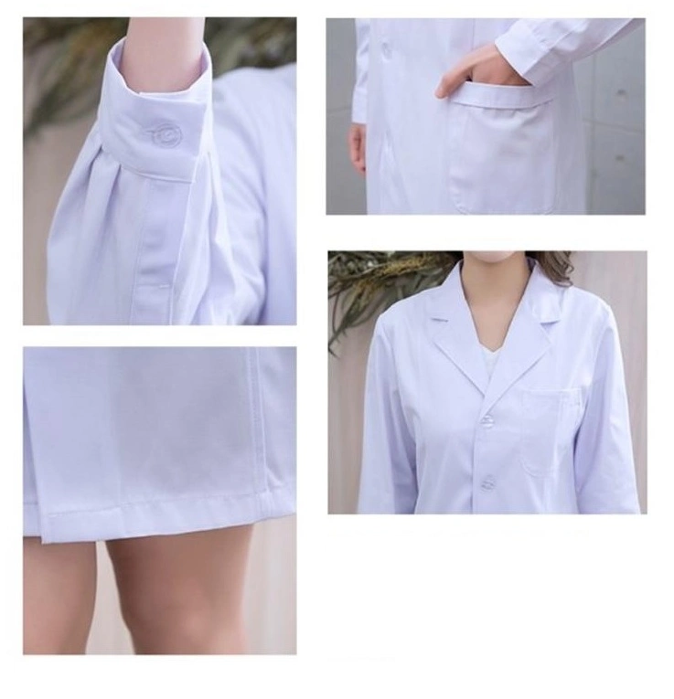 Widely Used Durable Cheap Waterproof Soil Release Lab White Coat Lab Clothing Dortor Coat