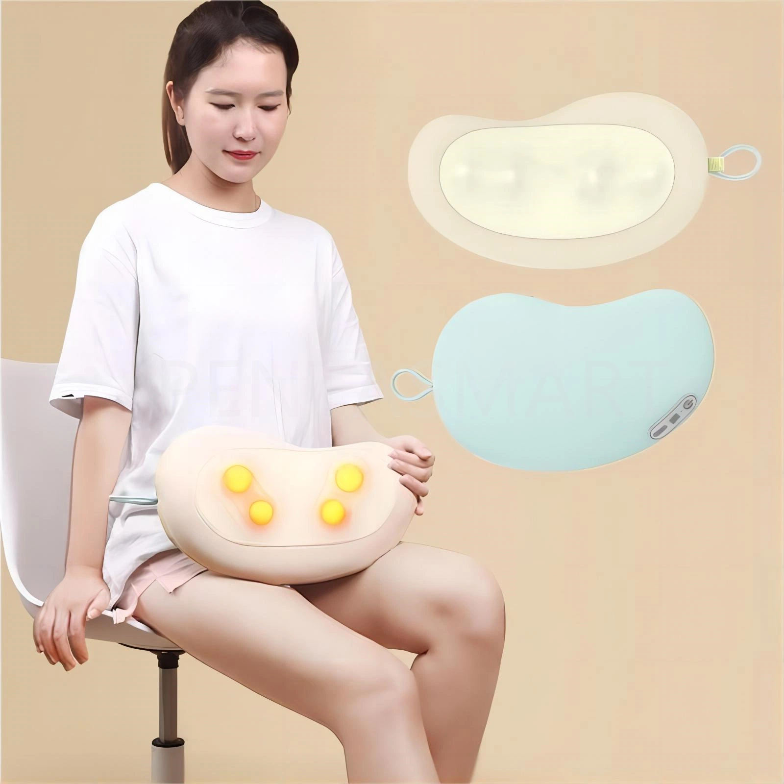 New Cute Mango Cushion Massage Pillow with Heating and Kneading Pain Relief
