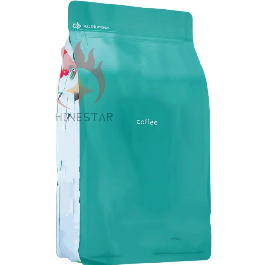 Custom Printed Biodegradable Recyclable Plastic Coffee Pouch Packaging Bag